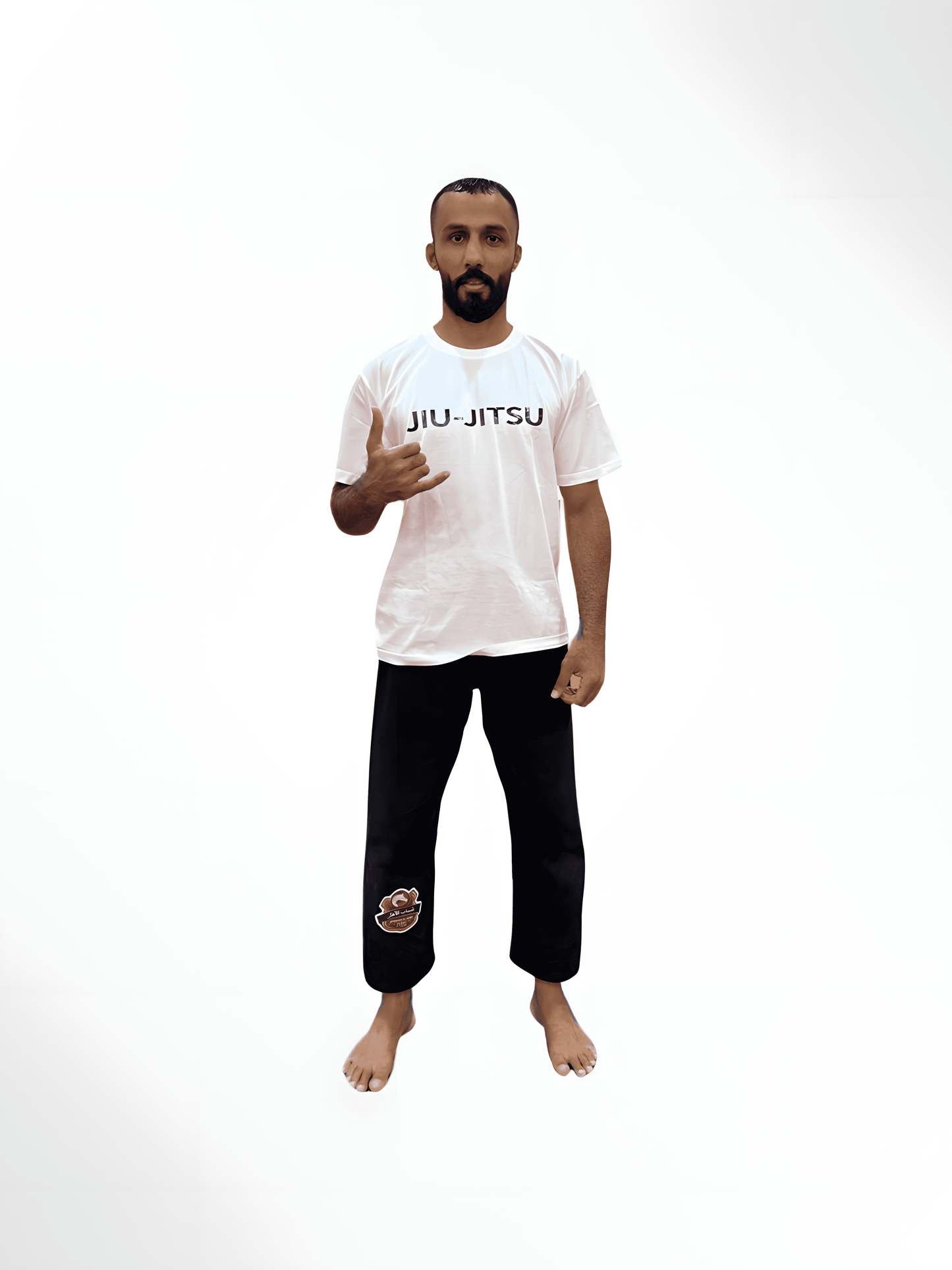 Jiu-jitsu T-shirt - Blanc et noir